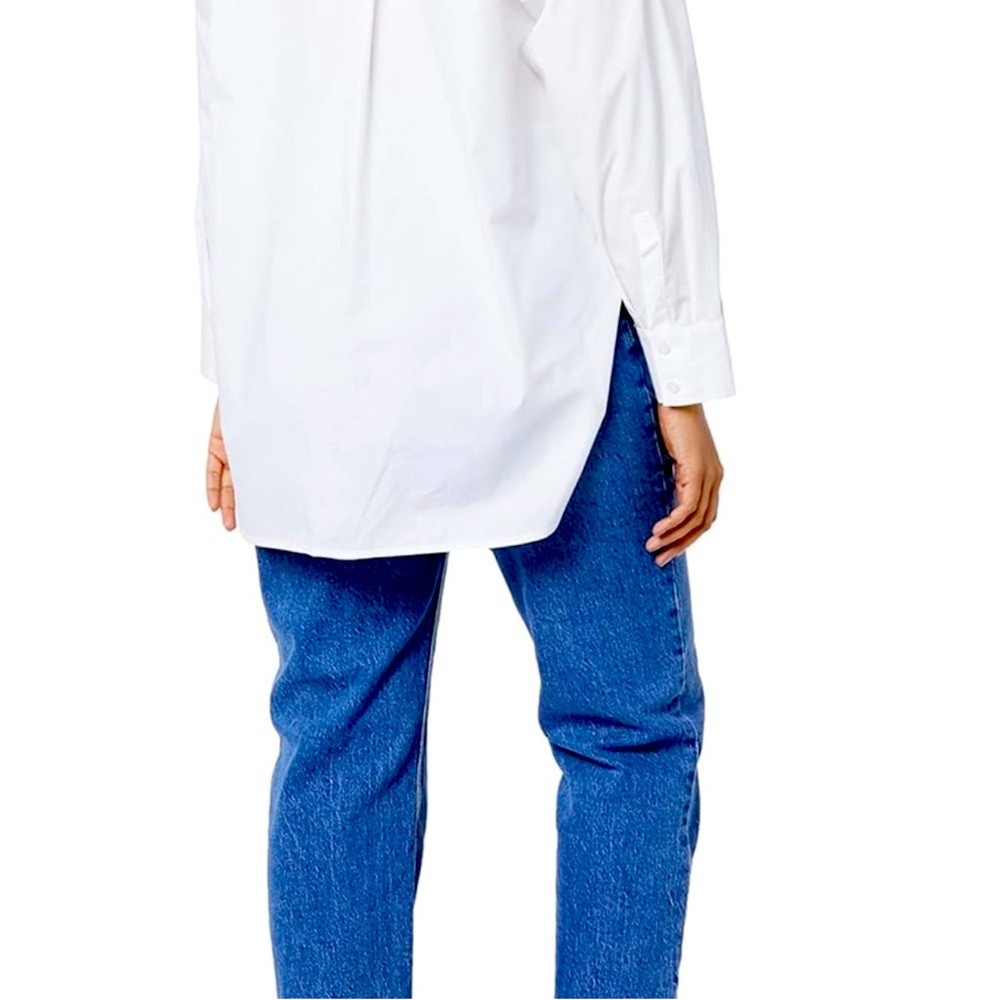 RARE VINTAGE KARL LAGERFELD WHITE WOMENS PARIS LETTERING SHIRT SZ LARGE